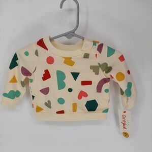 Cat and Jack newborn sweater with shapes